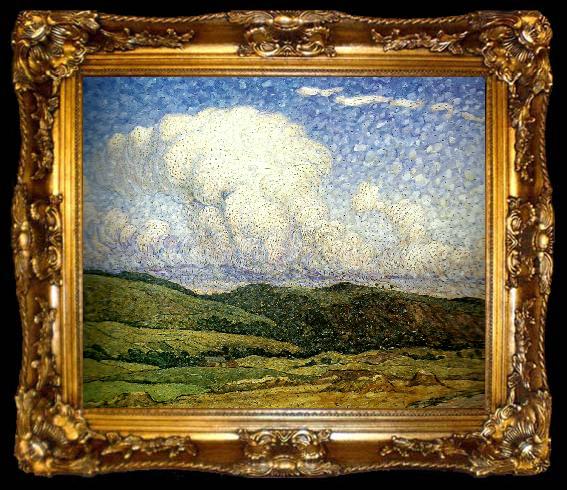 framed  Nils Kreuger solbelysta moln, ta009-2